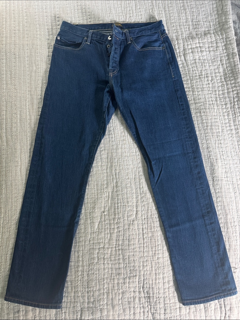 Men's Straight-Leg Jeans in Dark Blue